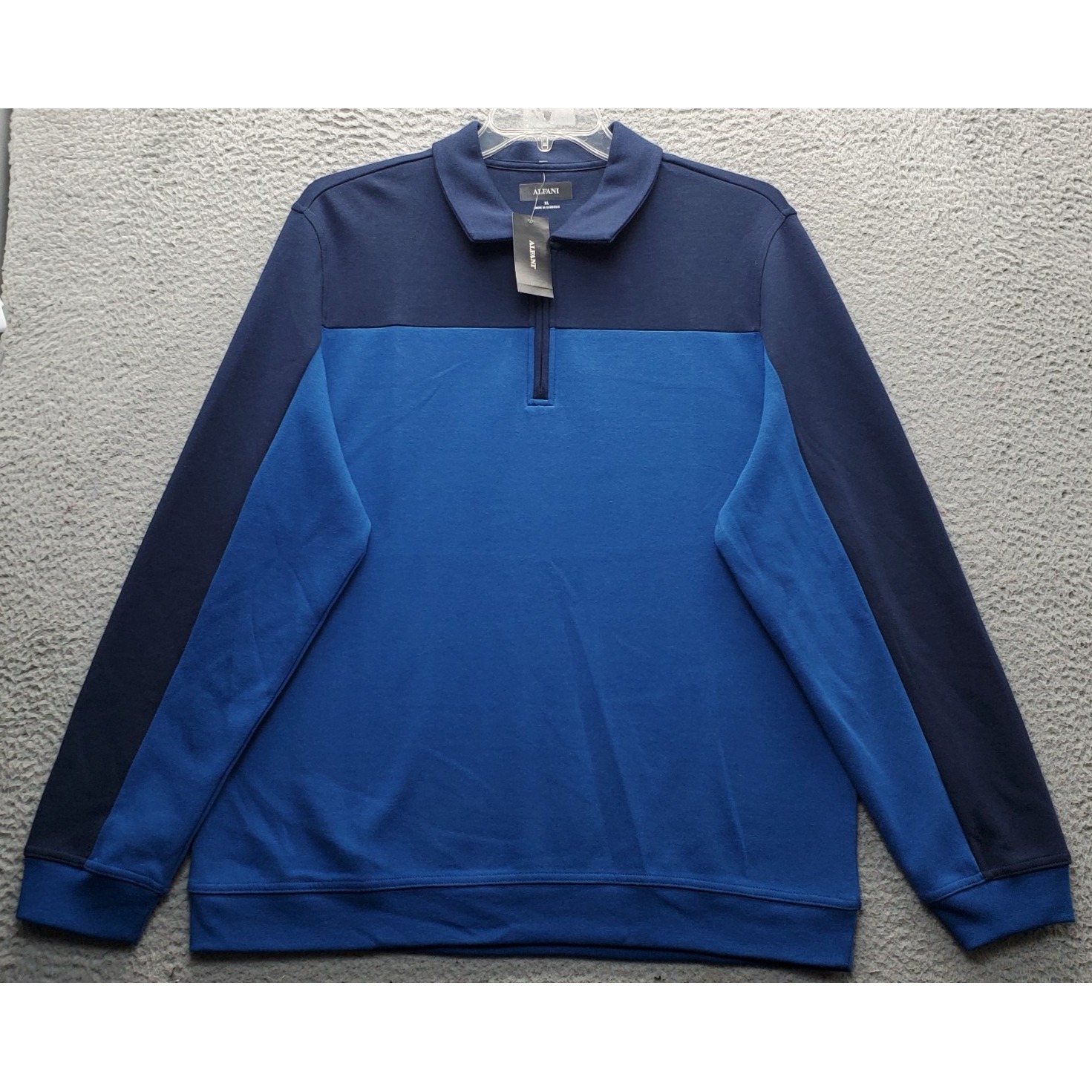 Alfani 1/4-Zip Sweatshirt Mens Xl Multi Colorblock Knit Regular-Fit 100131170mn